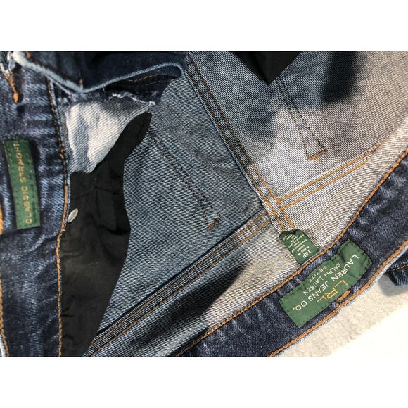 Lauren Ralph Lauren Classic Straight Jeans Women Dark Wash Denim 14P, petite - Picture 7 of 7